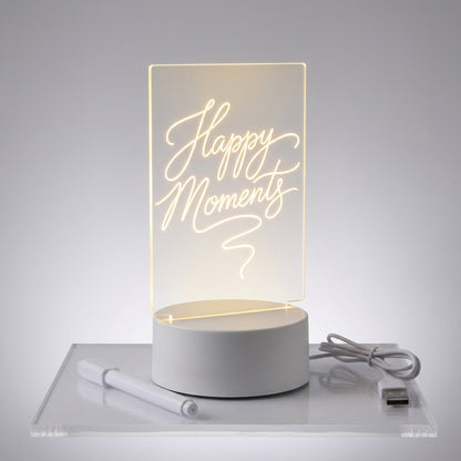 LED Message Board Night Light with USB Charging